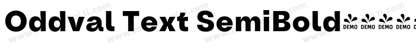 Oddval Text SemiBold字体转换